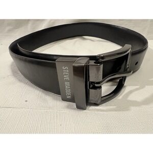 Steve MaddenBlack Leather Belt Youth Boys Medium 28/29 MSRP $40